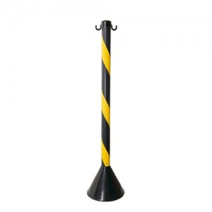 Pedestal de sinalização zebrado 95 cm.